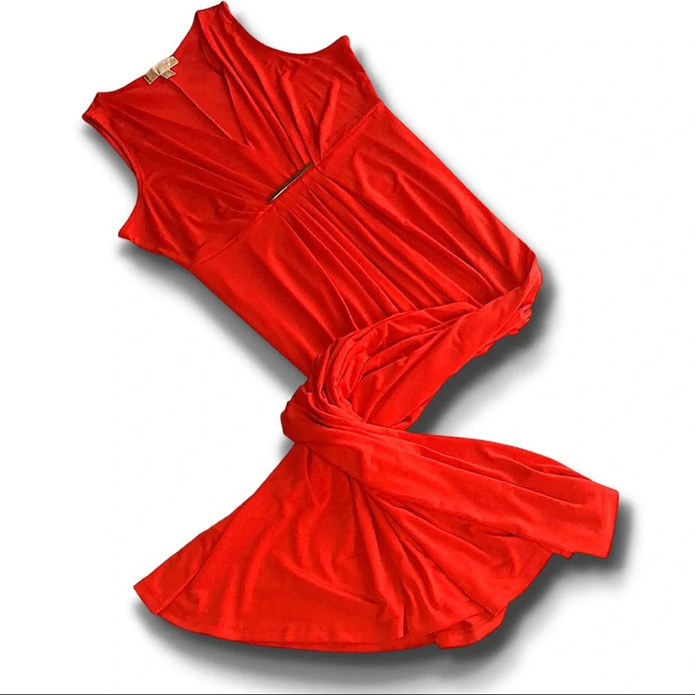 Women, Dress, Michael Kors, Medium, Apricot (Deep bright orange) - Picture 1 of 13